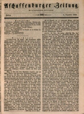 Aschaffenburger Zeitung Freitag 4. Dezember 1846