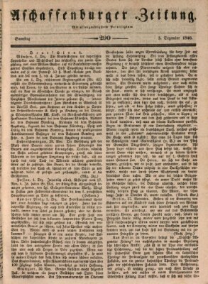 Aschaffenburger Zeitung Samstag 5. Dezember 1846