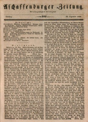 Aschaffenburger Zeitung Dienstag 29. Dezember 1846