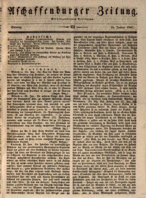 Aschaffenburger Zeitung Sonntag 24. Januar 1847