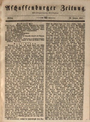 Aschaffenburger Zeitung Freitag 29. Januar 1847