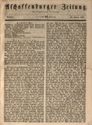 Aschaffenburger Zeitung Samstag 30. Januar 1847