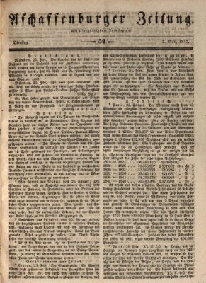 Aschaffenburger Zeitung Dienstag 2. März 1847