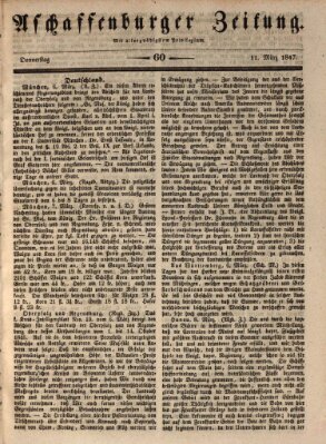 Aschaffenburger Zeitung Donnerstag 11. März 1847