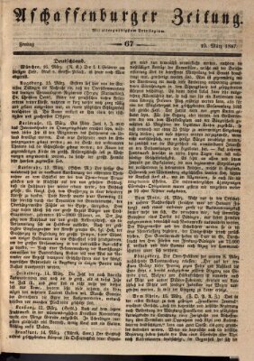 Aschaffenburger Zeitung Freitag 19. März 1847