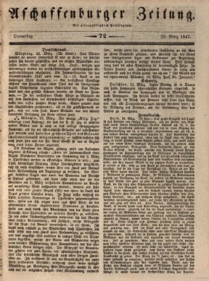 Aschaffenburger Zeitung Donnerstag 25. März 1847