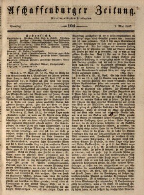 Aschaffenburger Zeitung Samstag 1. Mai 1847