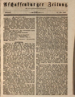 Aschaffenburger Zeitung Mittwoch 12. Mai 1847