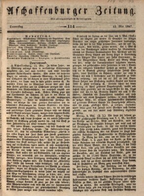 Aschaffenburger Zeitung Donnerstag 13. Mai 1847