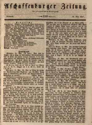 Aschaffenburger Zeitung Mittwoch 19. Mai 1847