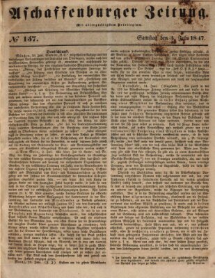 Aschaffenburger Zeitung Samstag 3. Juli 1847