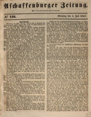 Aschaffenburger Zeitung Sonntag 4. Juli 1847