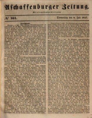 Aschaffenburger Zeitung Donnerstag 8. Juli 1847