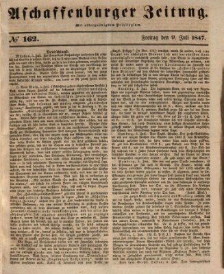 Aschaffenburger Zeitung Freitag 9. Juli 1847