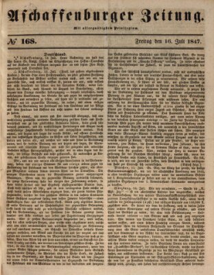 Aschaffenburger Zeitung Freitag 16. Juli 1847