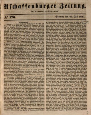 Aschaffenburger Zeitung Sonntag 25. Juli 1847