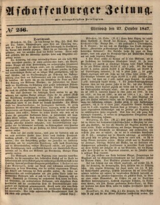 Aschaffenburger Zeitung Mittwoch 27. Oktober 1847