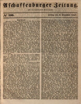 Aschaffenburger Zeitung Freitag 3. Dezember 1847