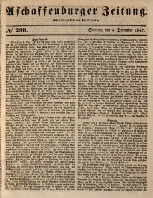 Aschaffenburger Zeitung Sonntag 5. Dezember 1847