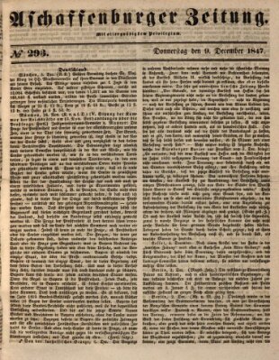 Aschaffenburger Zeitung Donnerstag 9. Dezember 1847