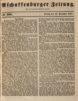 Aschaffenburger Zeitung Freitag 10. Dezember 1847