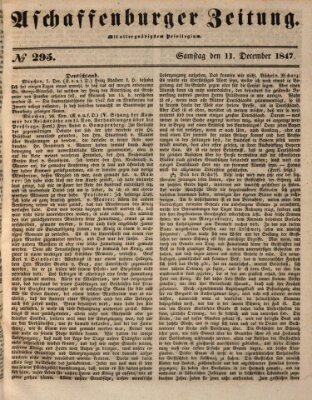 Aschaffenburger Zeitung Samstag 11. Dezember 1847