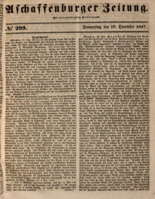 Aschaffenburger Zeitung Donnerstag 16. Dezember 1847