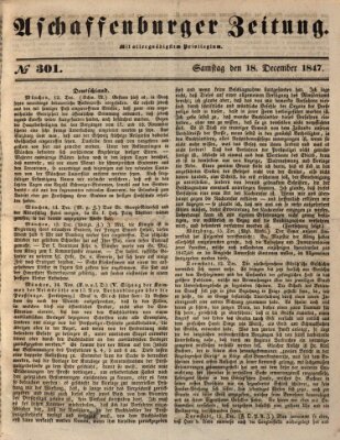 Aschaffenburger Zeitung Samstag 18. Dezember 1847