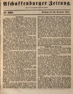 Aschaffenburger Zeitung Dienstag 28. Dezember 1847