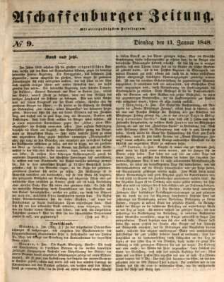 Aschaffenburger Zeitung Dienstag 11. Januar 1848