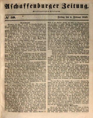 Aschaffenburger Zeitung Freitag 4. Februar 1848