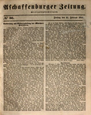 Aschaffenburger Zeitung Freitag 11. Februar 1848