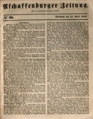 Aschaffenburger Zeitung Mittwoch 19. April 1848