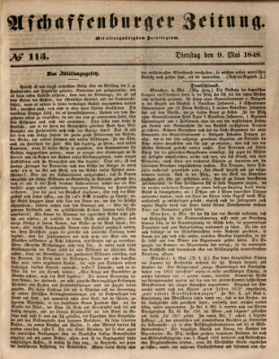 Aschaffenburger Zeitung Dienstag 9. Mai 1848