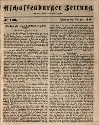 Aschaffenburger Zeitung Dienstag 23. Mai 1848