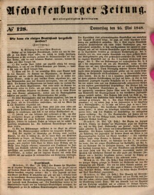 Aschaffenburger Zeitung Donnerstag 25. Mai 1848
