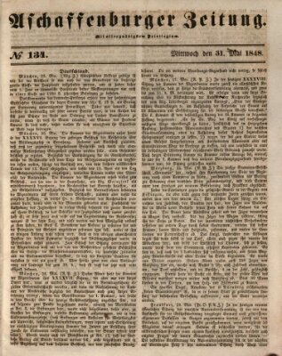 Aschaffenburger Zeitung Mittwoch 31. Mai 1848