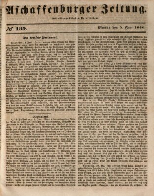 Aschaffenburger Zeitung Montag 5. Juni 1848