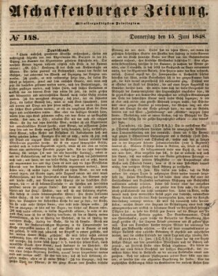 Aschaffenburger Zeitung Donnerstag 15. Juni 1848