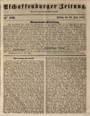 Aschaffenburger Zeitung Freitag 23. Juni 1848