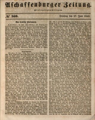 Aschaffenburger Zeitung Dienstag 27. Juni 1848