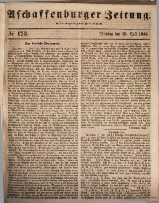 Aschaffenburger Zeitung Montag 10. Juli 1848