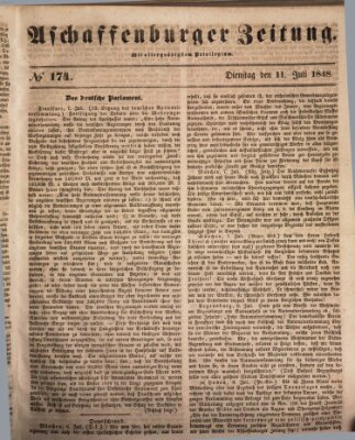 Aschaffenburger Zeitung Dienstag 11. Juli 1848