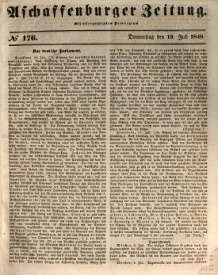 Aschaffenburger Zeitung Donnerstag 13. Juli 1848