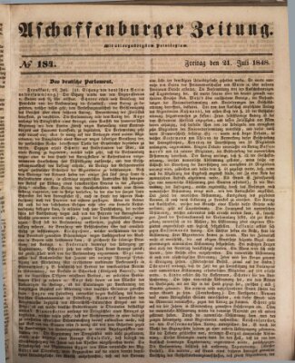 Aschaffenburger Zeitung Freitag 21. Juli 1848