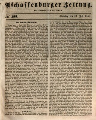 Aschaffenburger Zeitung Samstag 22. Juli 1848