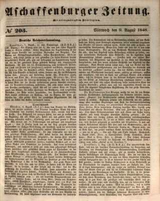 Aschaffenburger Zeitung Mittwoch 9. August 1848