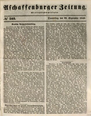 Aschaffenburger Zeitung Donnerstag 28. September 1848