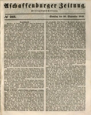 Aschaffenburger Zeitung Samstag 30. September 1848