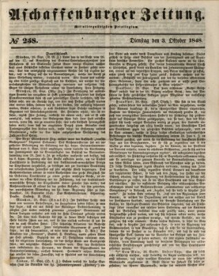 Aschaffenburger Zeitung Dienstag 3. Oktober 1848